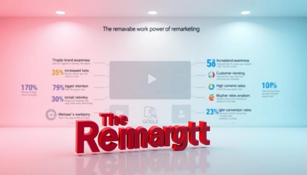 A vibrant, data-driven infographic showcasing the remarkable benefits of remarketing for businesses, set against a sleek, modern backdrop. In the foreground, a bold "The DOT GOOGLE" logo stands out, surrounded by a series of eye-catching statistics and visual cues illustrating the power of remarketing. The middle ground features a clean, minimalist layout with well-organized information on increased brand awareness, customer retention, and higher conversion rates. In the background, a soft, gradient-based color scheme creates a sense of professionalism and sophistication. Subtle lighting and camera angles emphasize the data-driven nature of the content, while a realistic, infographic-style aesthetic ensures the image effectively conveys the subject matter.